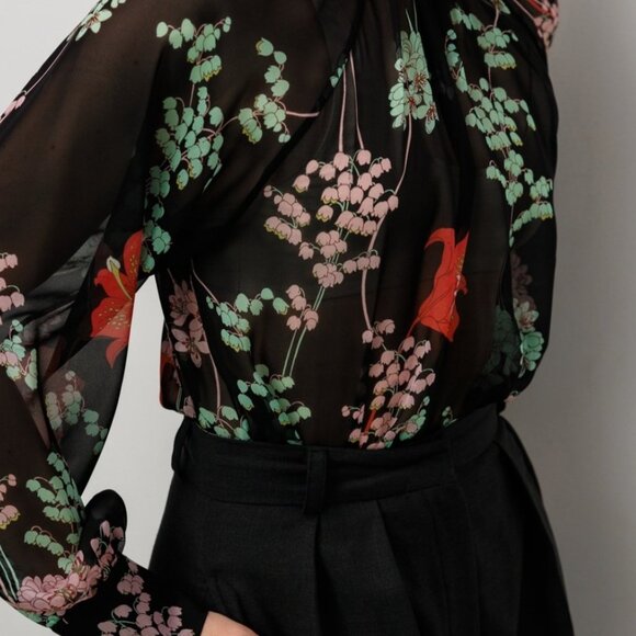 GiAMBA floral silk blouse - Picture 9 of 10